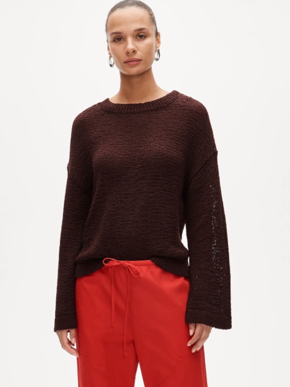 J crew smoked walnut Montauk pullover sweater